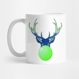 Green Bubblegum Reindeer Mug